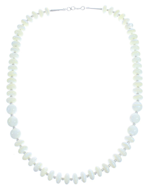 Mother Of Pearl Bead Necklace KX121008